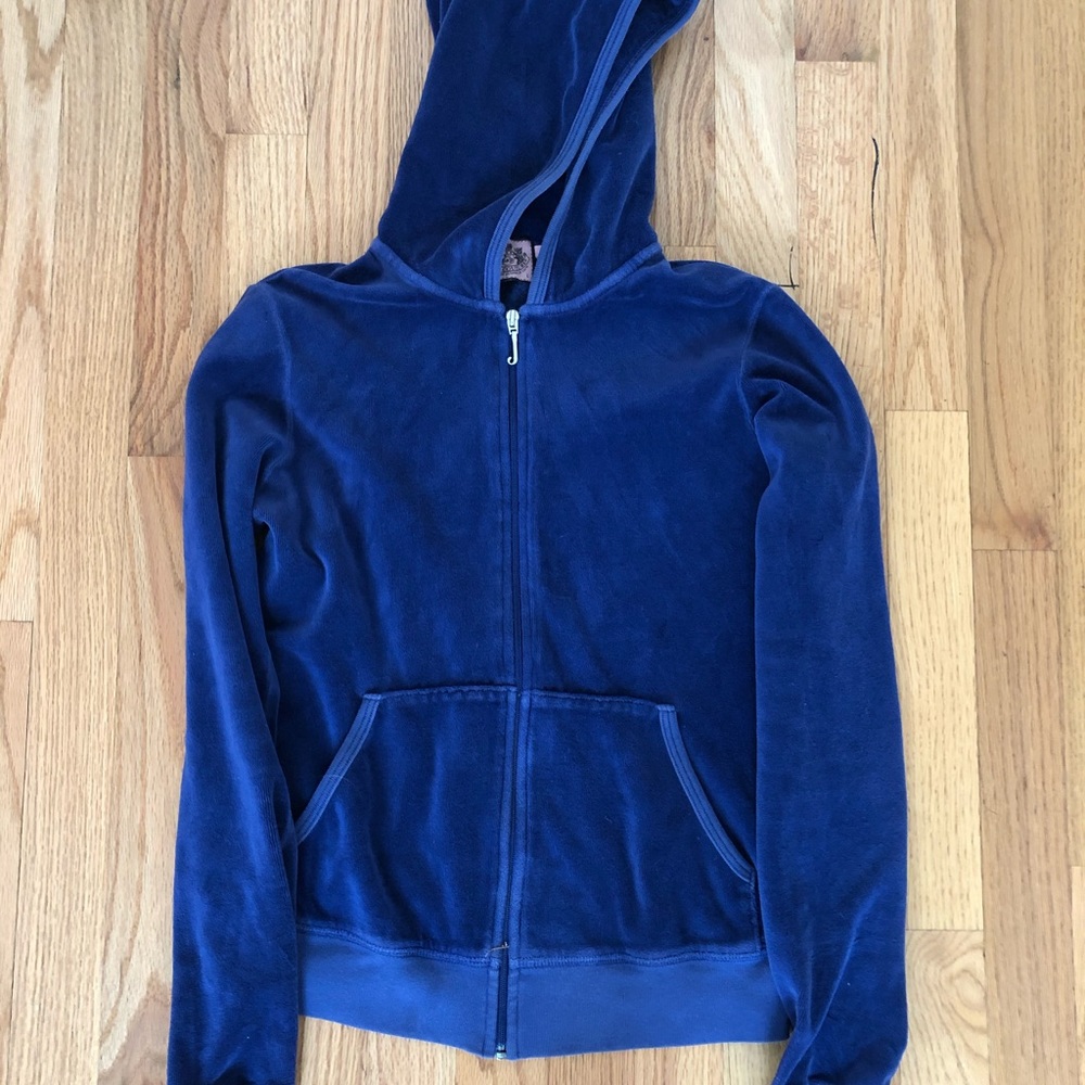 juicy couture bluish purplish tracksuit zip up top